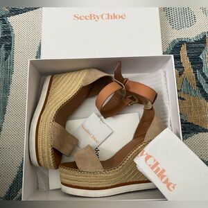 See by Chloe Glyn Espadrille Sandals - Size 38 (Women’s size 8)